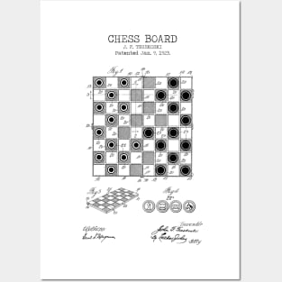 CHESS BOARD patent Posters and Art